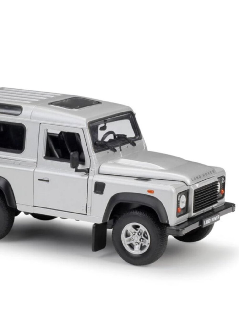 1:24 Welly Land Rover Defender silver Diecast